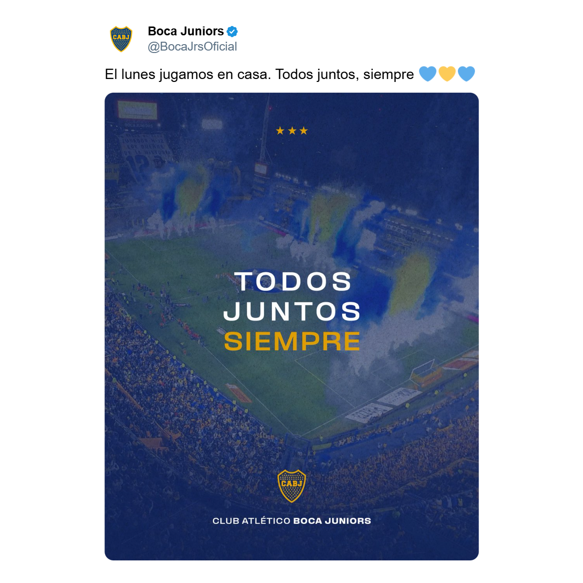 “Siempre”: el pedido de Boca a los hinchas antes de los cuartos de final Pedido Boca