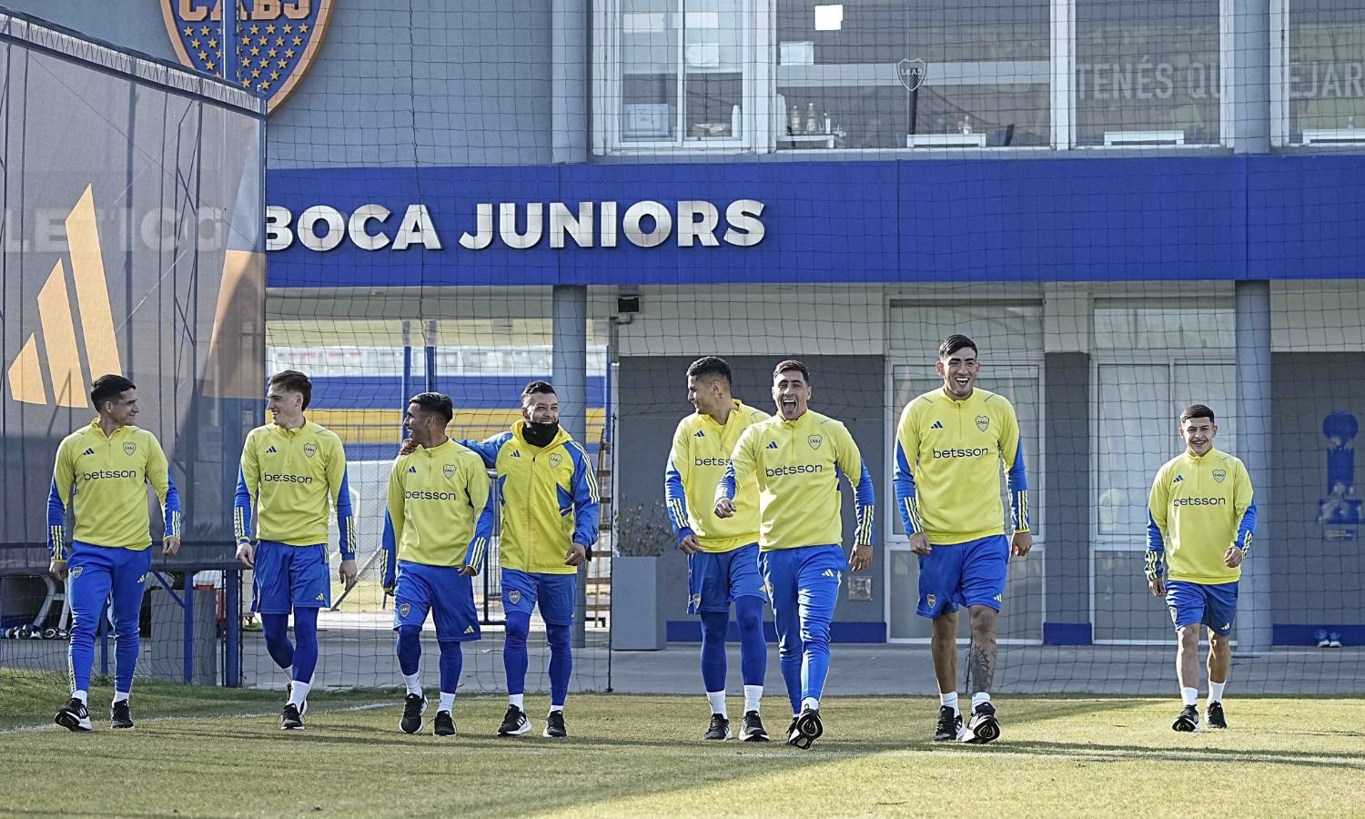 Jugadores de Boca entrenamiento