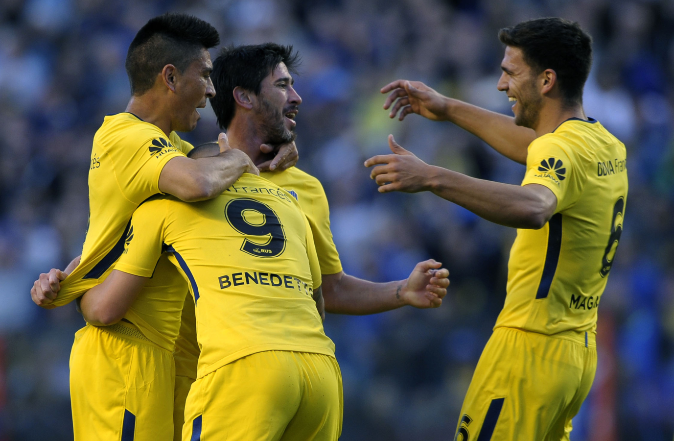 Festejo Boca Godoy Cruz Superliga Fecha 3