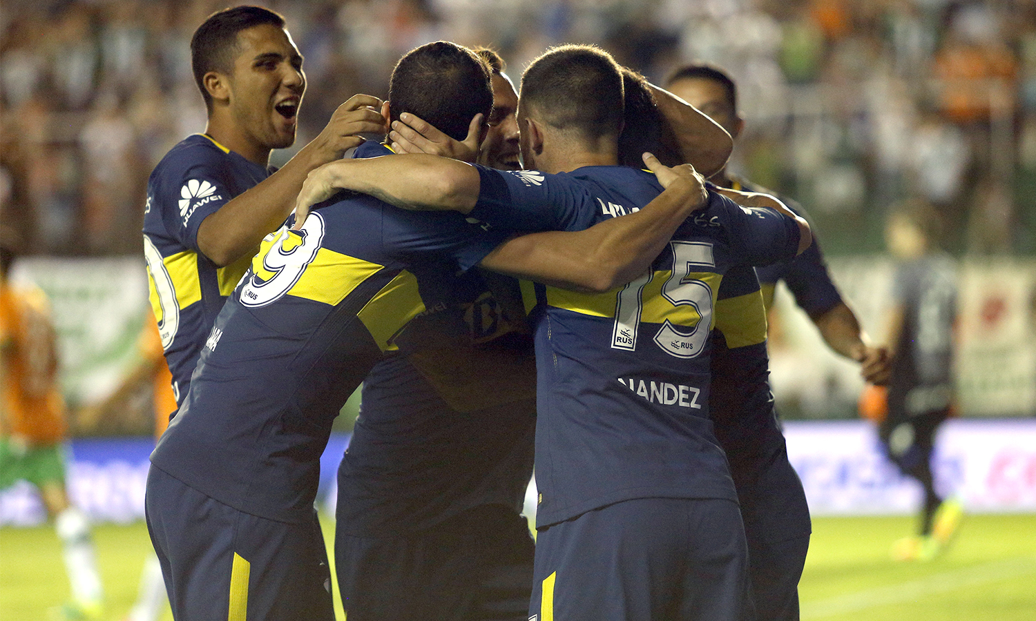 Festejo gol Banfield Boca 2018 1802