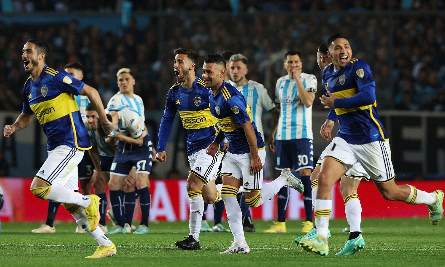 Festejo Racing-Boca Libertadores 2023