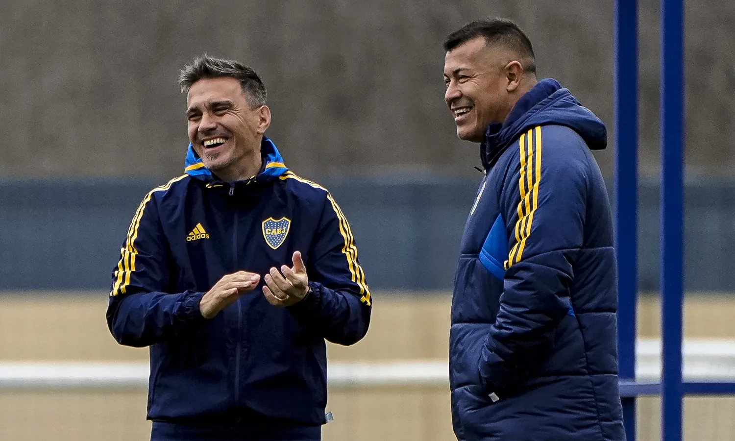 Jorge Almirón y Maxi Velazquez entrenamiento Boca 292023