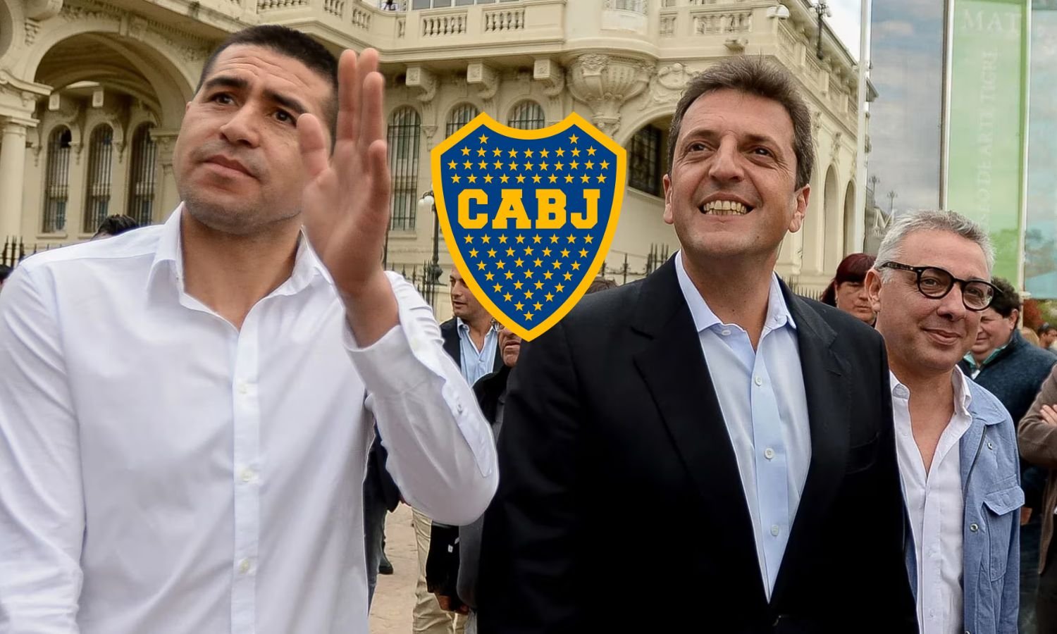 Sergio Massa y Juan Román Riquelme