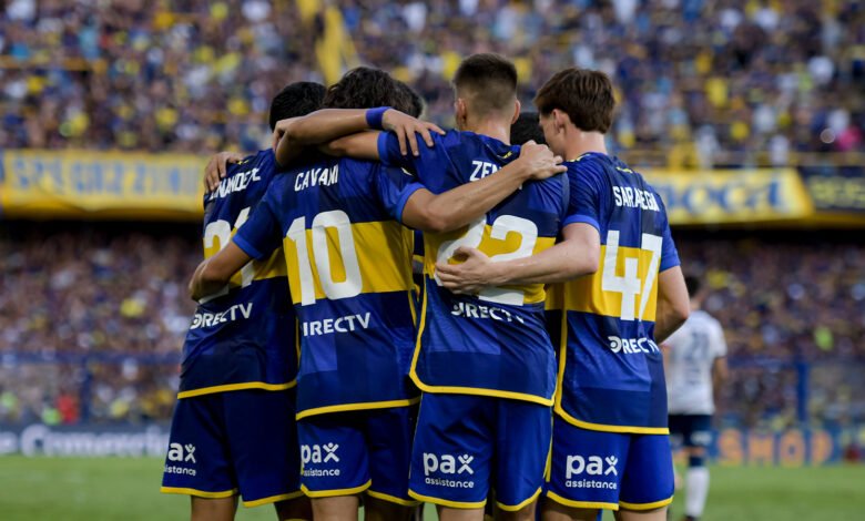 Festejo gol Boca San Lorenzo Copa de la Liga 2024