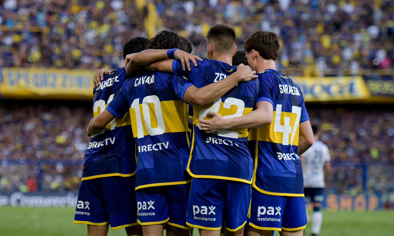 Festejo gol Boca San Lorenzo Copa de la Liga 2024