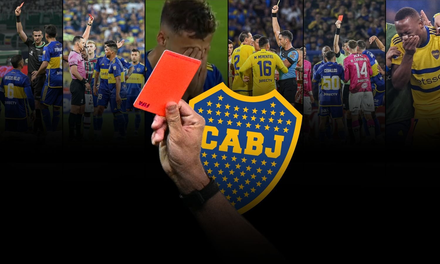 6 expulsiones Boca partidos decisivos