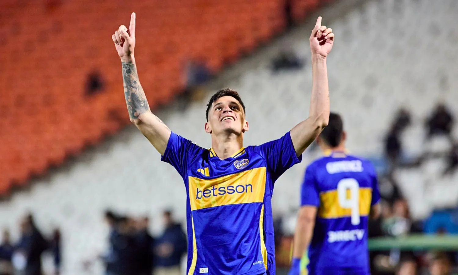 Festejo Brian Aguirre Boca vs Talleres CA2024