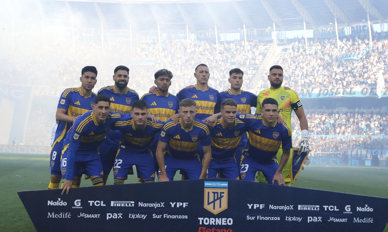 Los jugadores de Boca vs Racing