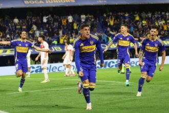 Festejo M Merentiel Boca vs Argentinos LPF 2024