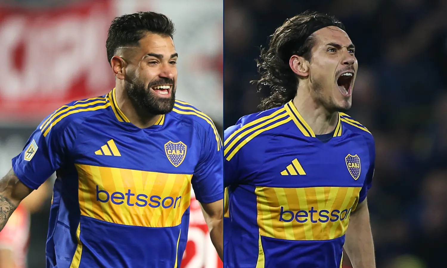 Milton Gimenez y Edinson Cavani Boca