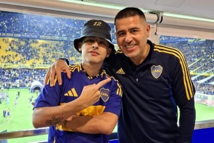 Trueno y Riquelme en La Bombonera