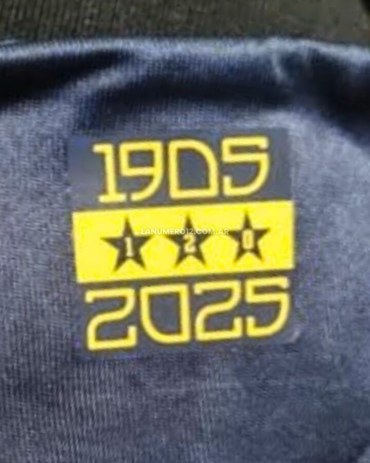 Detalle tercera camiseta Boca 120 aniversario