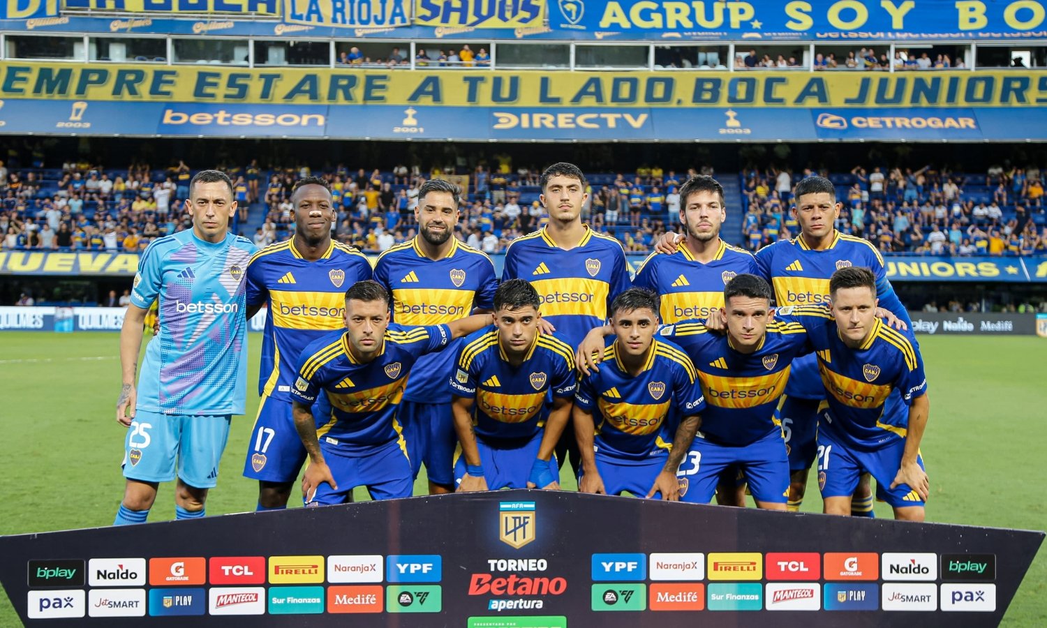 Iniciales Boca vs Aldosivi Torneo Apertura 2025