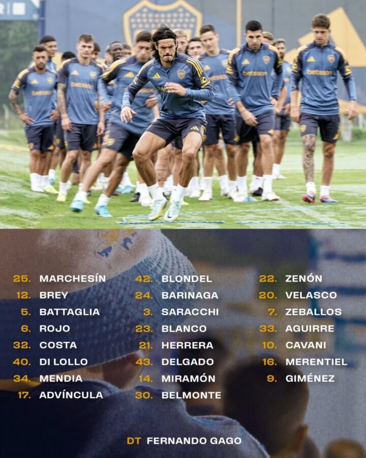 Gago lo dejó afuera: Carlos Palacios no viaja a Rosario Los convocados de Boca vs Newell's