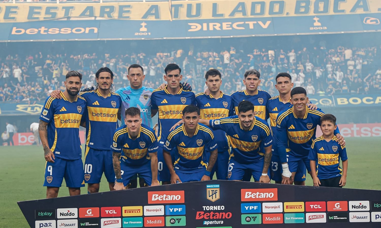 Iniciales Boca vs Defensa y Justicia Torneo Apertura 2025