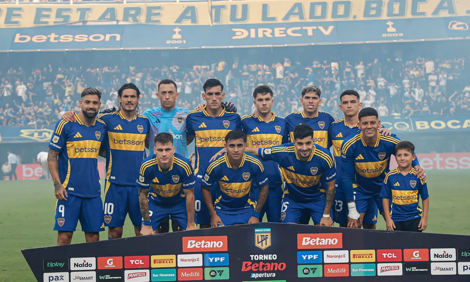Iniciales Boca vs Defensa y Justicia Torneo Apertura 2025