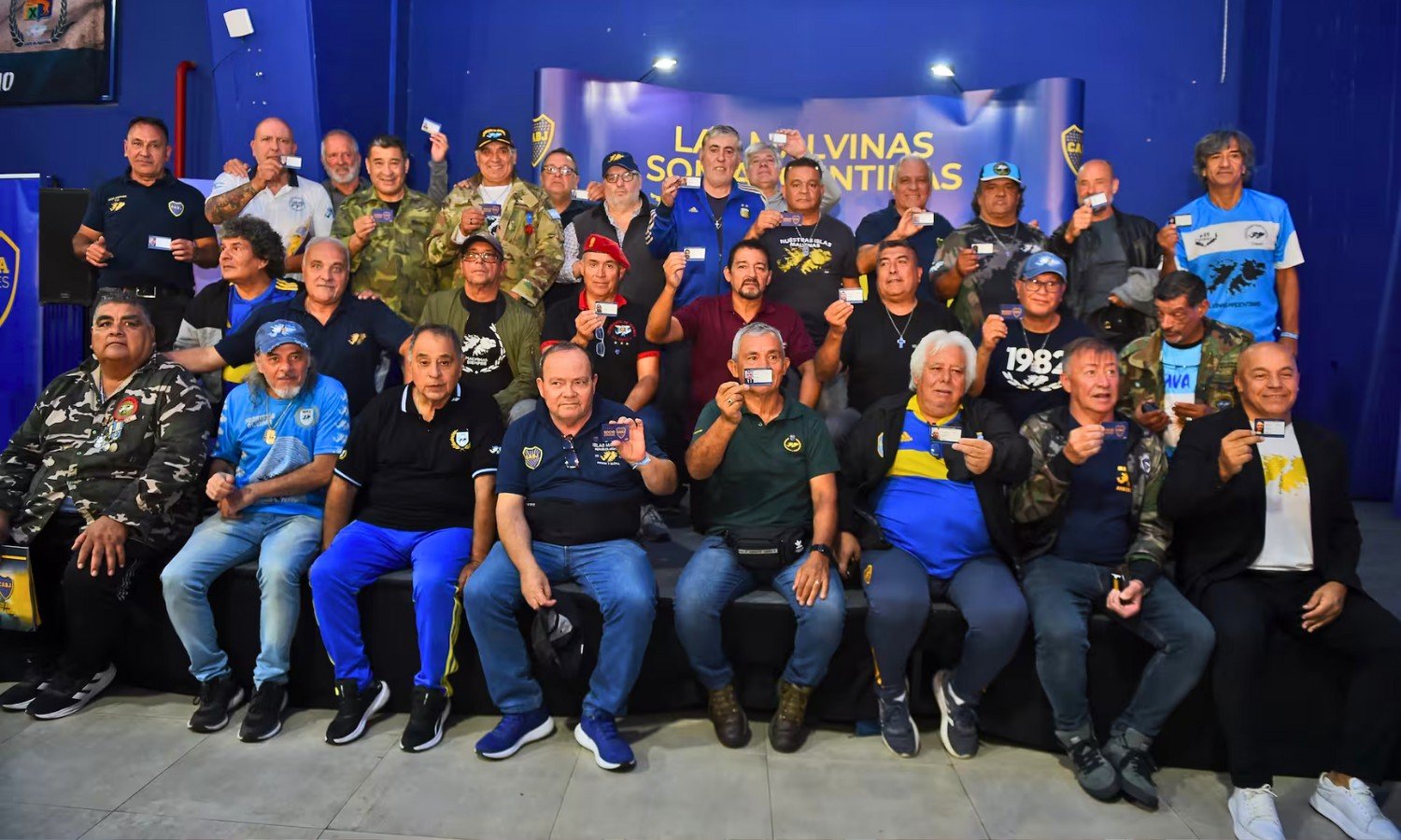 Boca inauguró la primera muestra de Malvinas en un club de fútbol Boca socios honorarios Malvinas