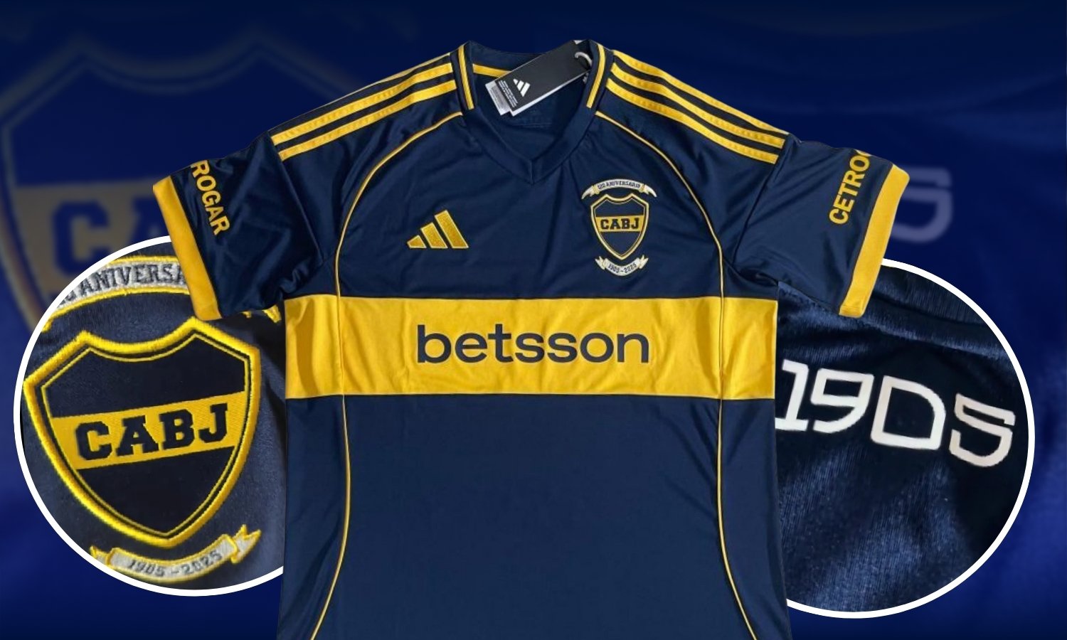 Camiseta Boca titular 25-26 detalle
