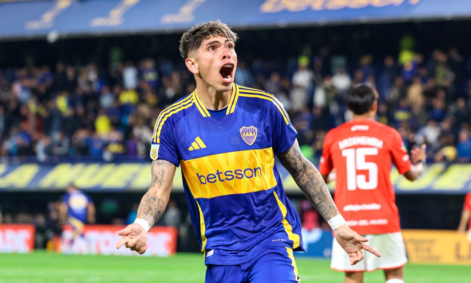 En la previa al Superclásico: Boca le ganó a Estudiantes Festejo Palacios Boca vs Estudiantes Apertura 2025