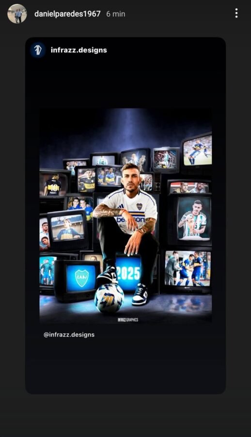 La imagen de Paredes con la camiseta de Boca que vuelve a ilusionar La historia de Daniel, el padre de Leandro Paredes
