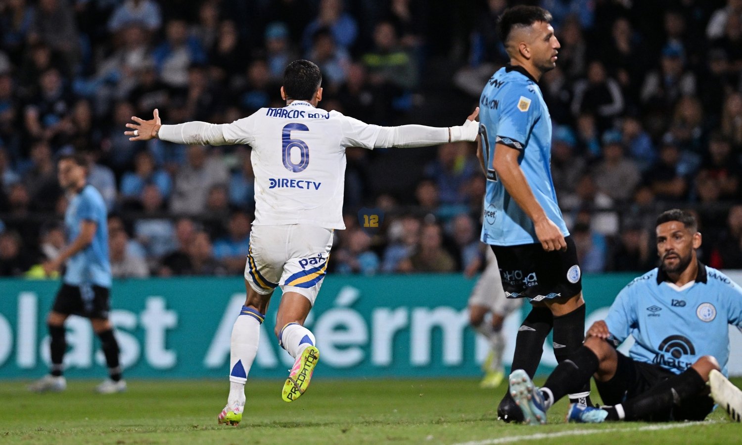 Marcos Rojo festejo Boca vs Belgrano Torneo Apertura 2025