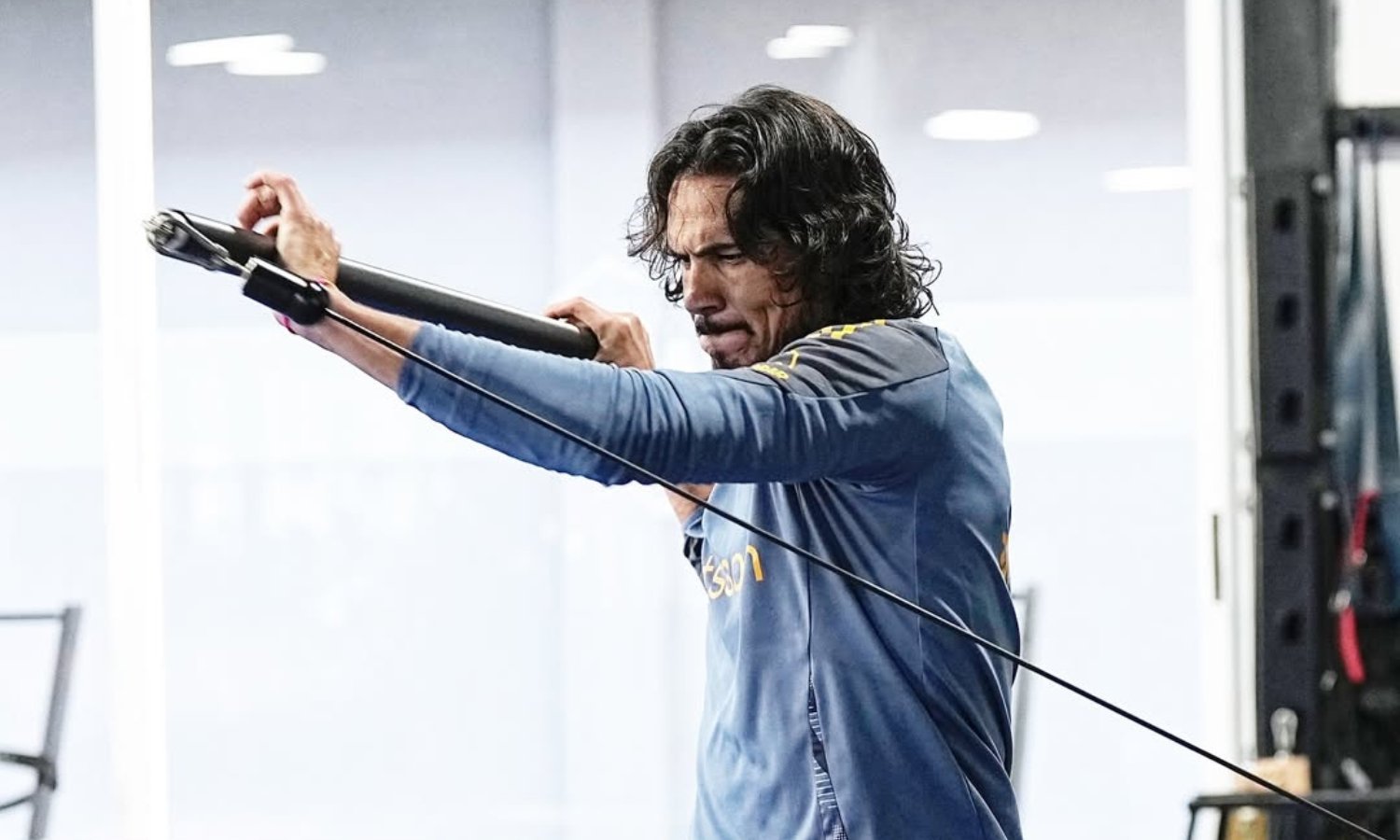 Cavani entrenamiento Boca