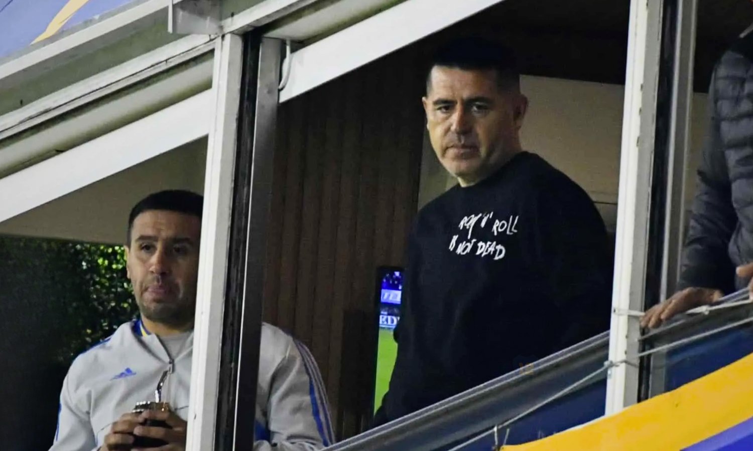 Roman y Cristian Riquelme palco Boca