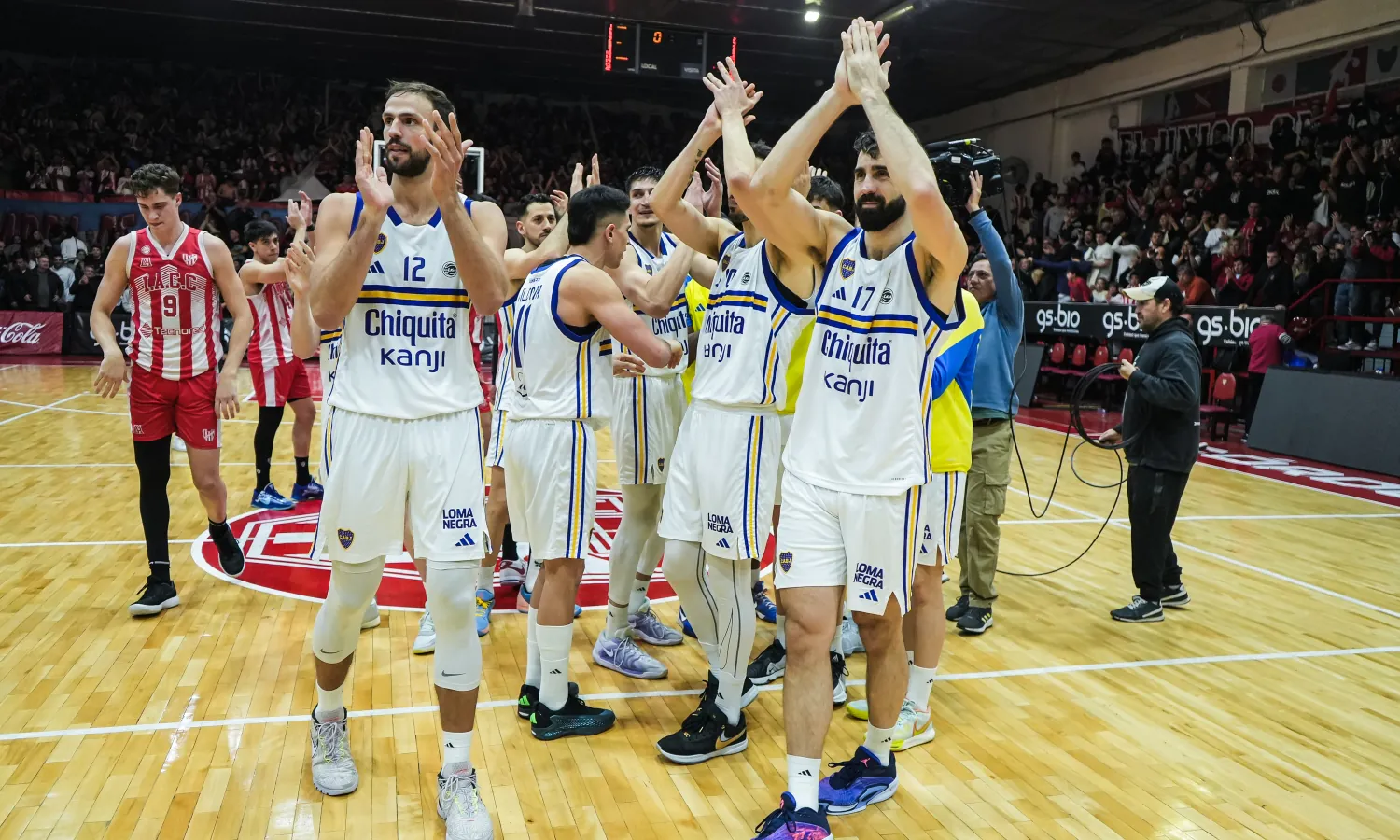 Festejo Boca vs Instituto juego 3 Basquet Liga Nacional