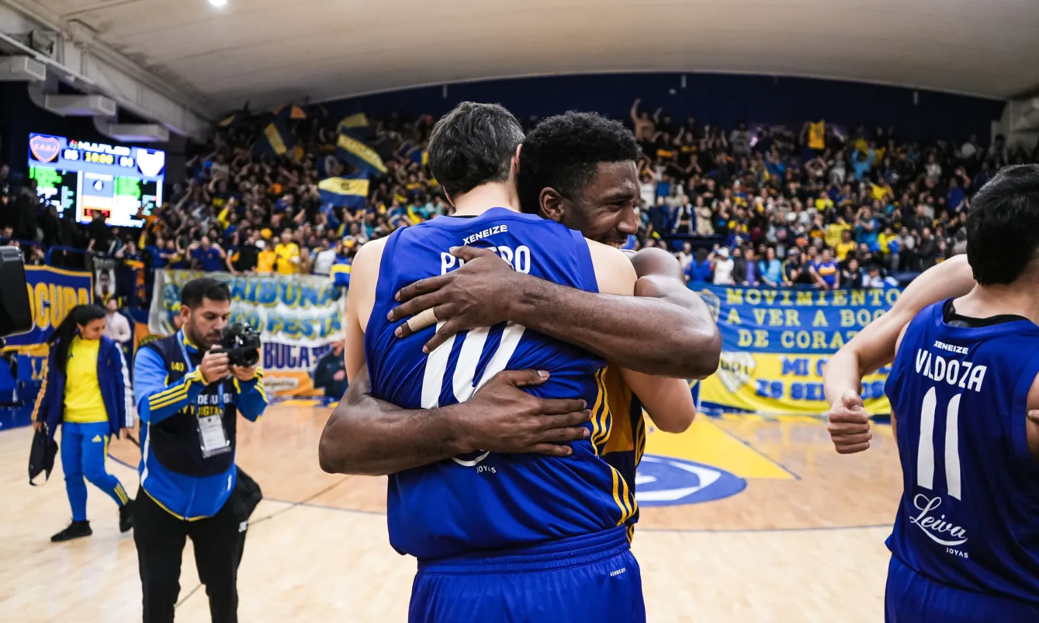 Festejo Boca vs Instituto quinto punto serie final Liga Nacional