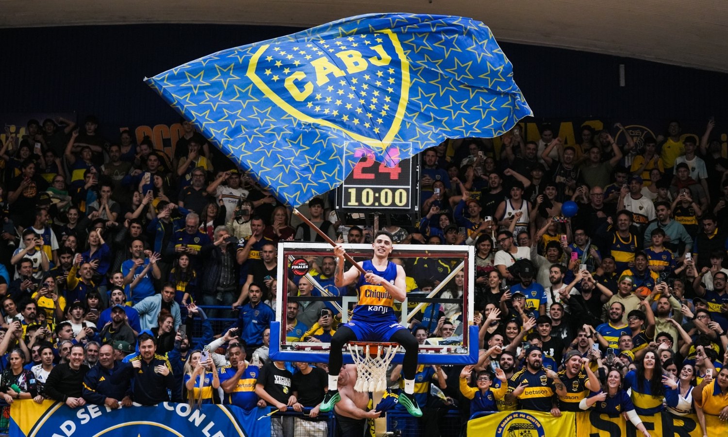 Boca bicampeón de la Liga Nacional de Básquet Festejo José Vildoza Boca Básquet