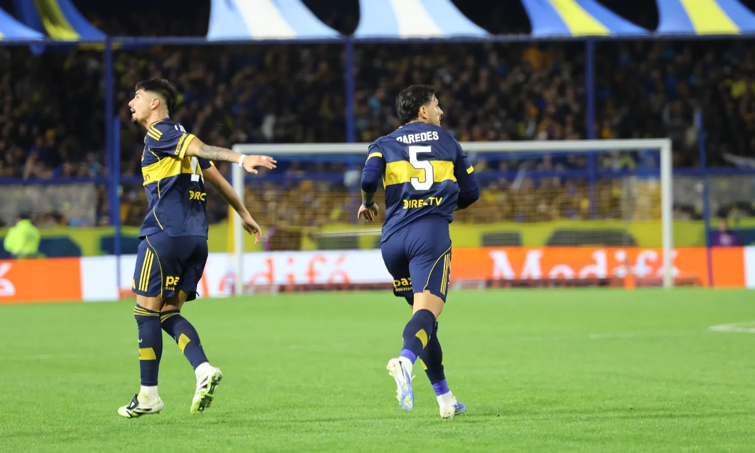 Paredes festejo empate Boca vs Unión Clausura 2025