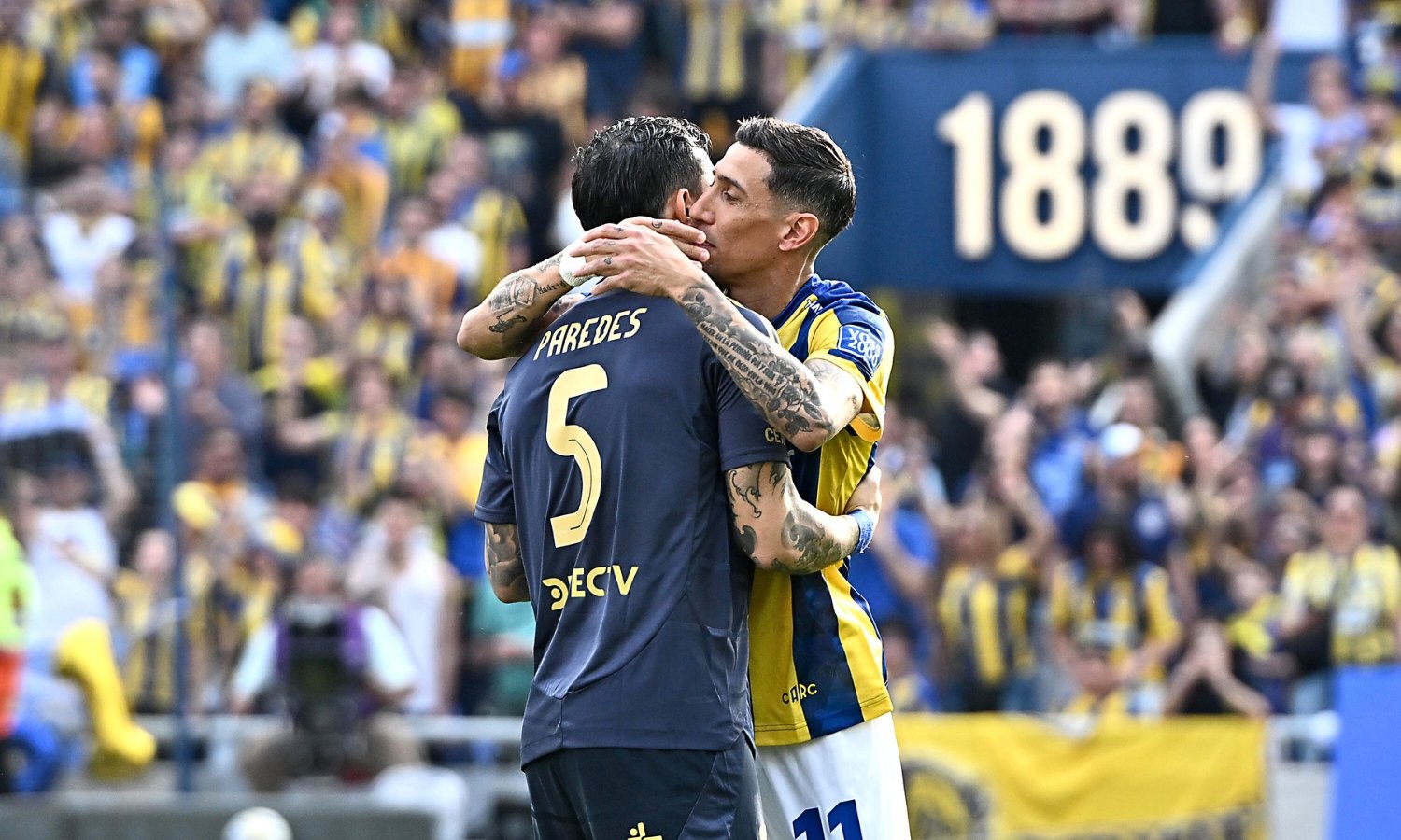 Paredes y Di María Boca vs Rosario Central Clausura 2025