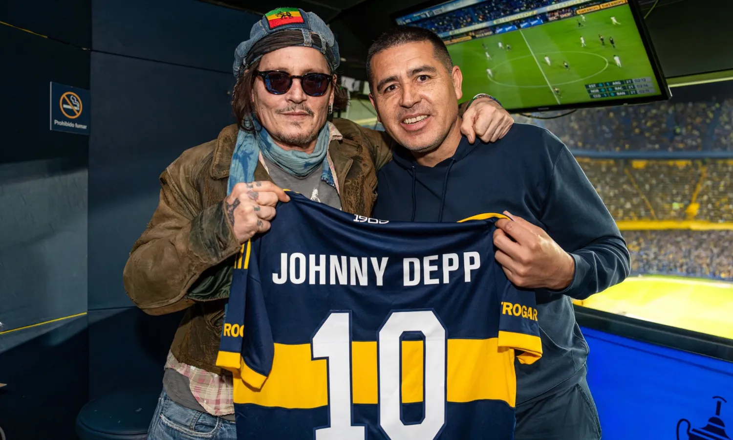 Riquelme y Johnny Depp