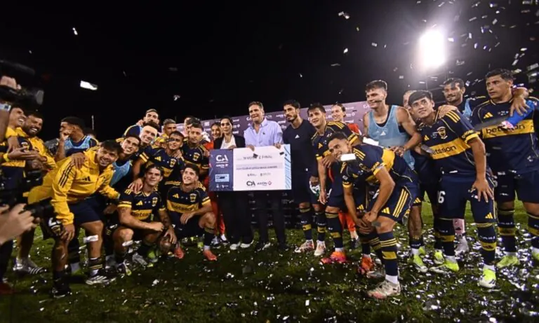 Festejo Boca vs Gimnasia de Chivilcoy