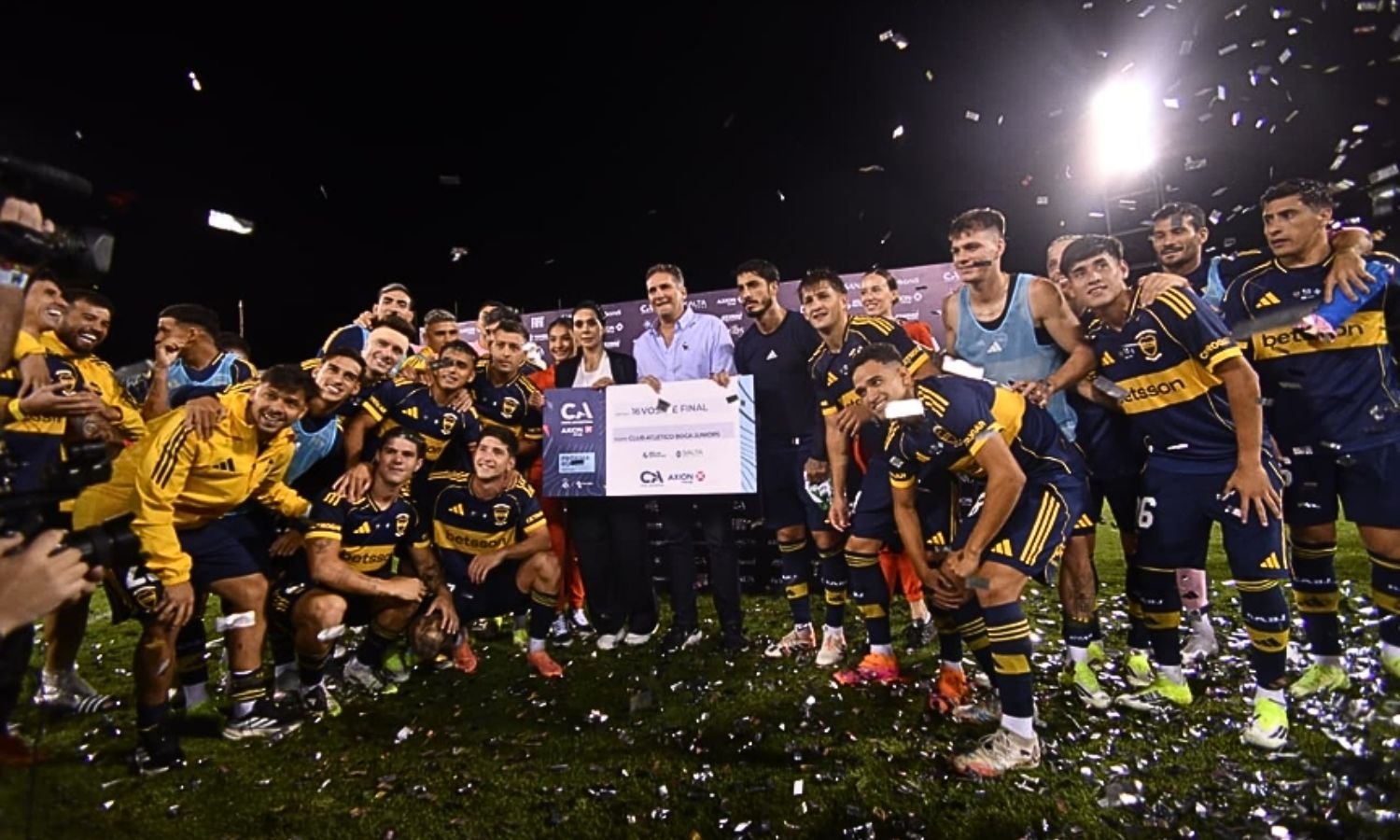 Festejo Boca vs Gimnasia de Chivilcoy