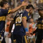 Con gol de Bareiro, Boca le gana a Gimnasia de Chivilcoy Festejo gol Boca vs Gimnasia de Chivilcoy Copa Argentina 2026