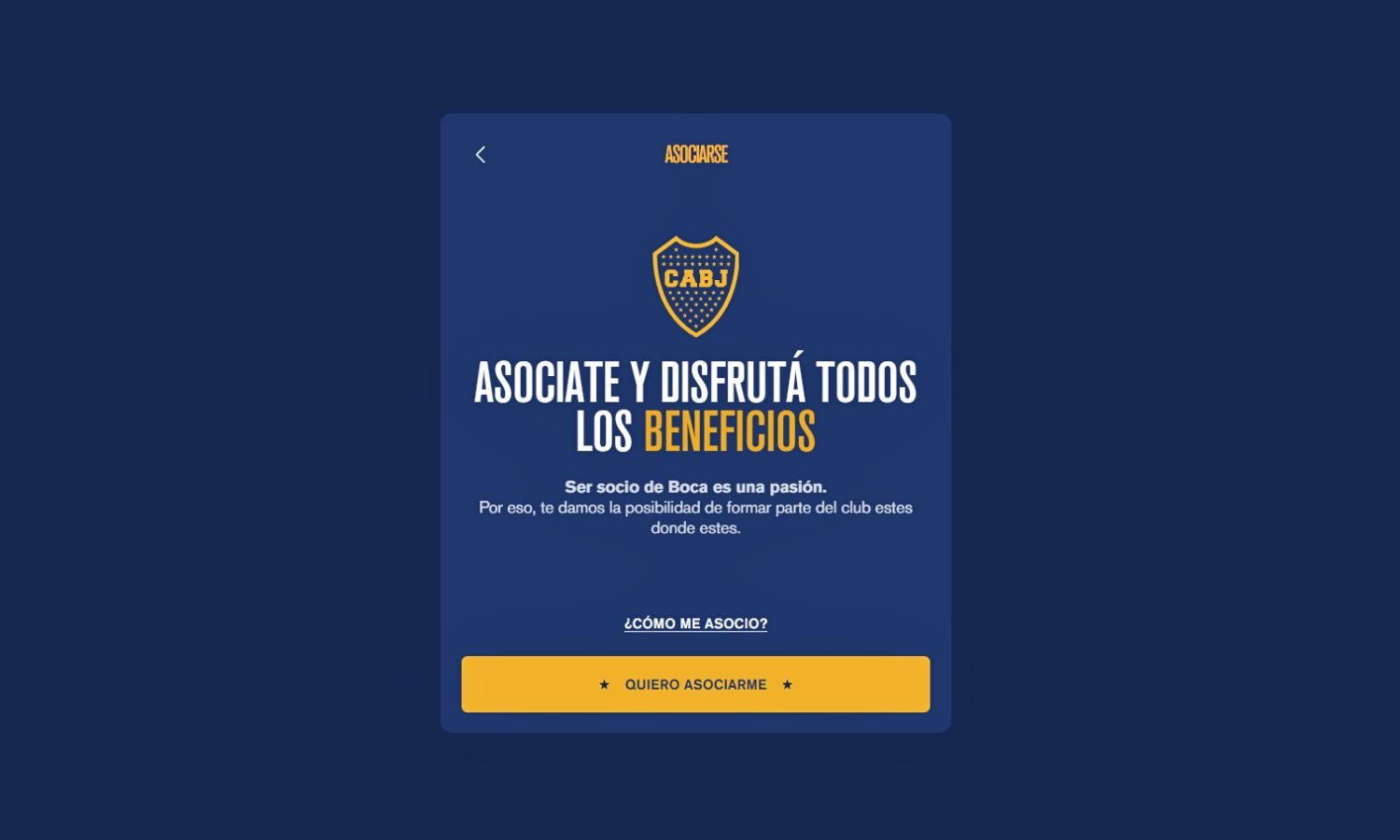 Guía paso a paso: cómo hacerse socio adherente de Boca Juniors en 2026 Paso 1 adherente