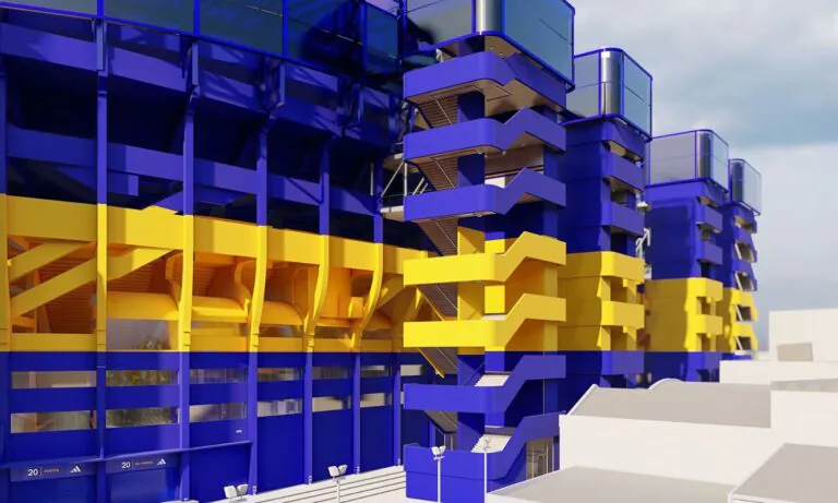 Escaleras ascensores Bombonera 80 mil