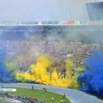 Hinchas de Boca en el estadio Mario Alberto Kempes