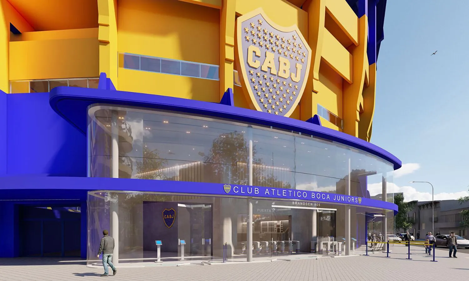 Nueva fachada puerta principal Bombonera