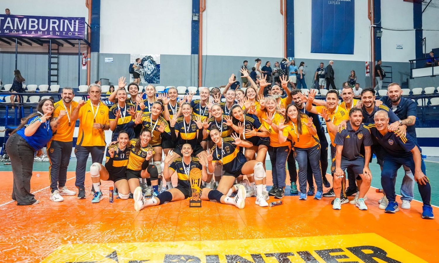 Festejo Boca voley 9 titulos voley