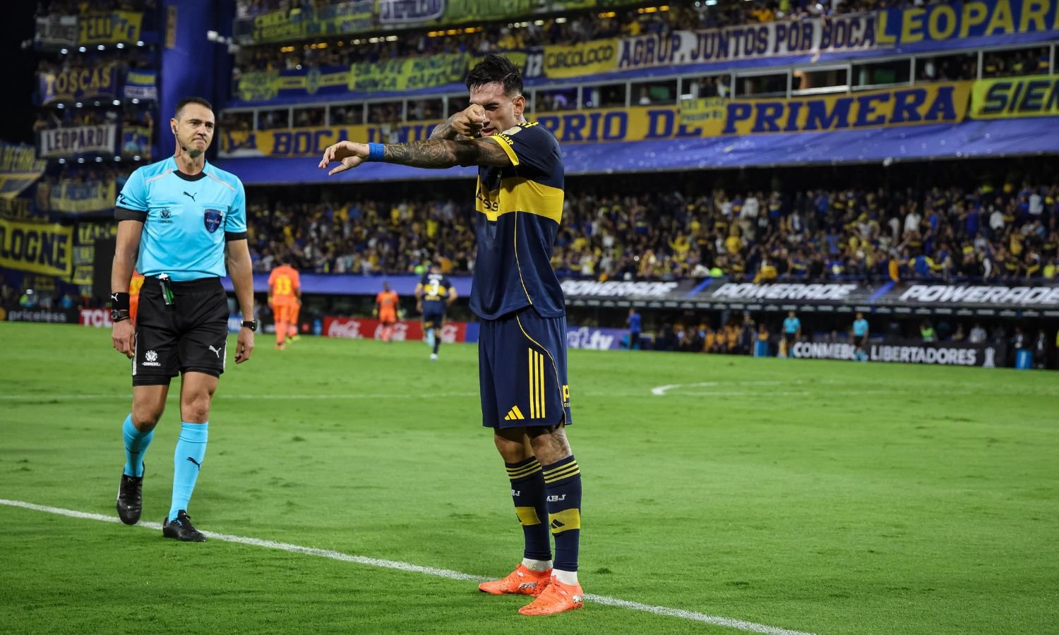 Llega entonado: Boca goleó a Barcelona en la antesala al Superclásico Festejo Di Lollo Boca vs Barcelona SC Libertadores 2026