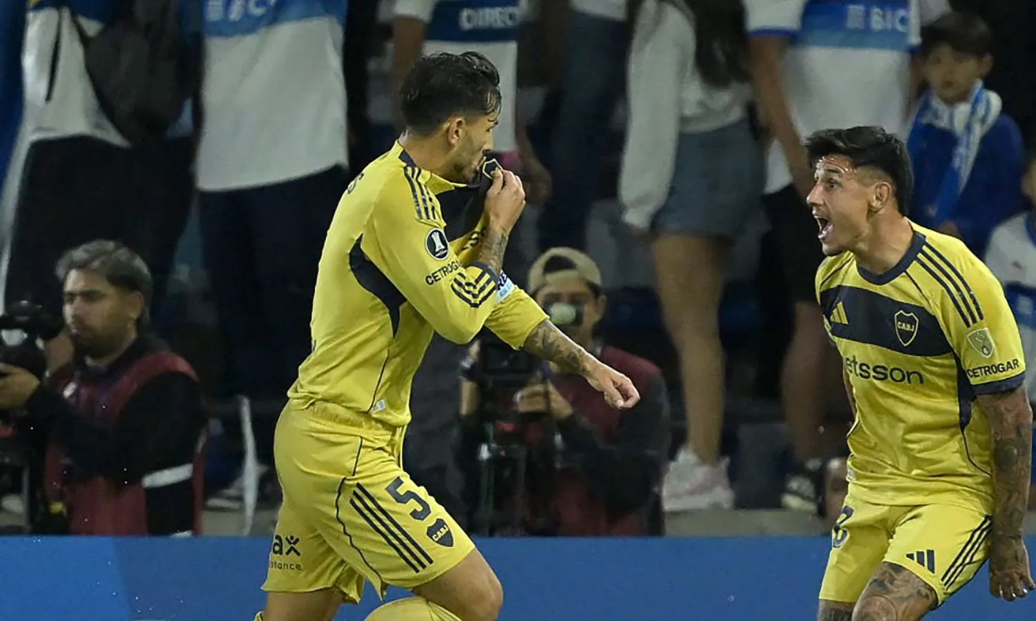 Festejo Leandro Paredes Boca vs Universidad Catolica