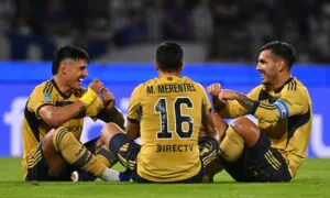 Adam Bareiro reveló el motivo del festejo junto a Paredes y Merentiel Festejo Leandro Paredes Miguel Merentiel Adam Bareriro Boca