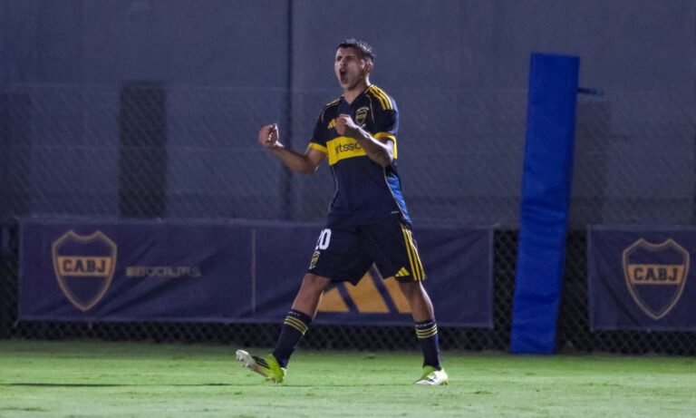 Festejo Leonel Flores reserva Boca vs Platense