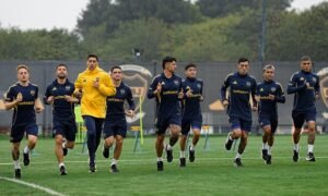 Jugadores Boca entrenamiento