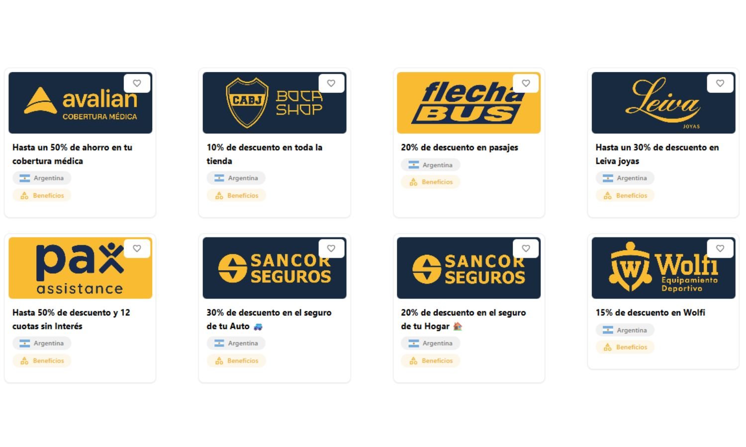 Beneficios Boca Socios