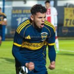 Festejo Leonel Flores reserva de Boca vs Huracán