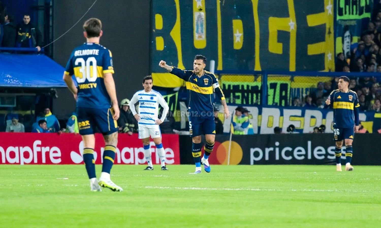 Festejo Paredes Boca vs Cruzeiro Libertadores 