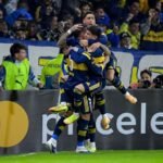 Festejo gol Merentiel Boca vs Cruzeiro Libertadores